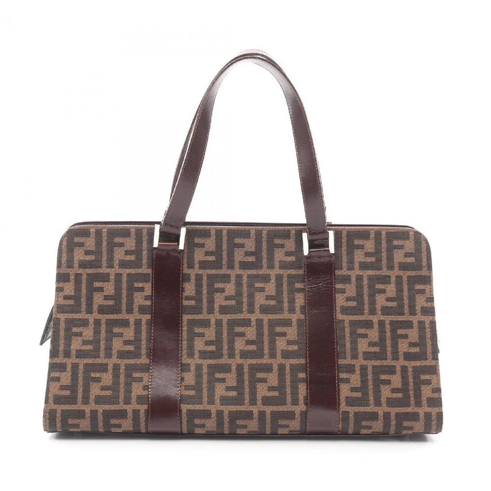 Fendi Zucca Canvas Handbag Black